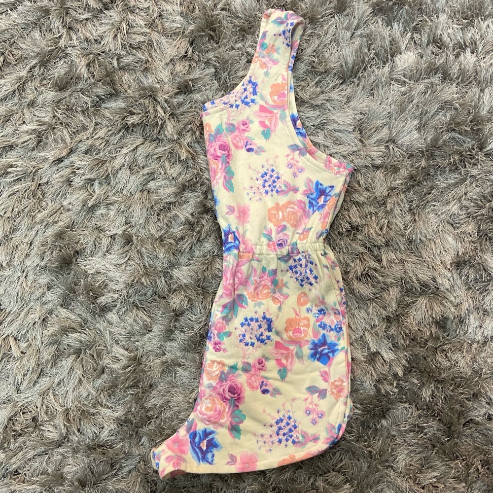 Handmade women cream cotton knit floral sleeveless romper. Size waist 31” NWOT. - Picture 6 of 9